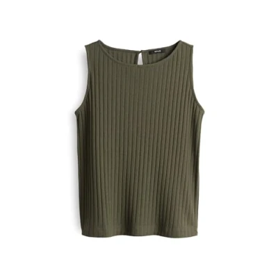 Abbildung von OPUS Regular FIT Round NECK Lockere Passform Top, Damen, Größe: 40, Olive leaf