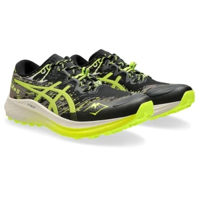 Abbildung von Asics FUJI LITE 5 Laufschuh Trail, Herren, Größe: 41.5, Black/safety yellow Schuhe