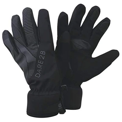 Abbildung von Dare 2b Herren Lightsome Ergonomic Gel Grip Reflective Cycle Handschuh, Schwarz, L/XL