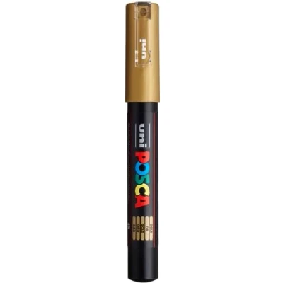 Abbildung von uni ball 181781 Marker POSCA mit kalibrierter Spitze, gold, 1 Stück