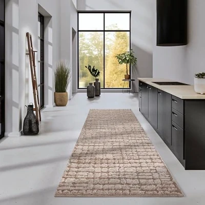 Abbildung von ELLE DECORATION Hochflor Teppich &quot;Artistique&quot;, rechteckig, Hochflor, Shaggy, flauschig, weich, Langflor, modern, Hoch Tief Effekt