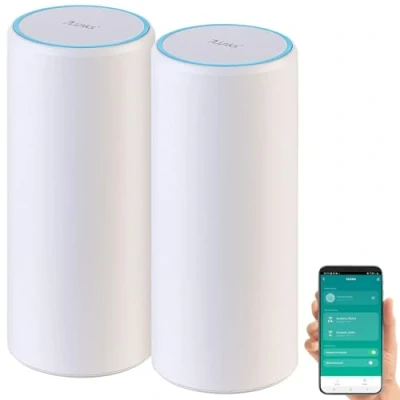 Abbildung von 7links WiFi Outdoor Repeater: 2er Set Dualband WLAN Repeater, 1.200 Mbit/s, 5,0/2,4 GHz, PoE (WLAN Repeater App, Garten, Verstärker)