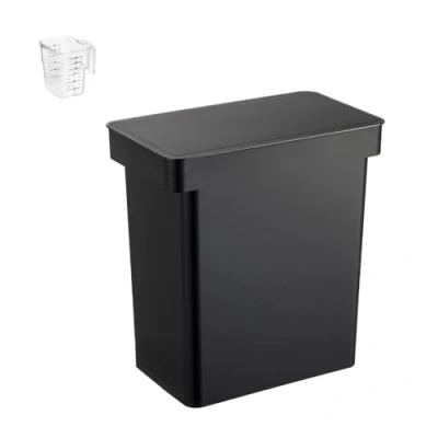 Abbildung von Yamazaki Futterbehälter &quot;Tower&quot; Futterbox 41x42x24cm mit Dosierbecher, Kunststoff, Aufbewahrung für Trockenfutter, Box 12kg, luftdicht verschließbar