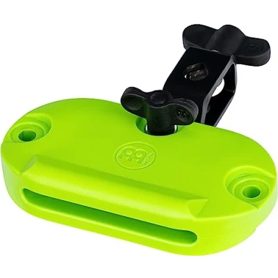 Abbildung von Meinl Percussion High Pitch Block Schlagzeugzubehör Mit Befestigungsklammer Hoher Sound PE Kunststoff, Grün (MPE5NG)