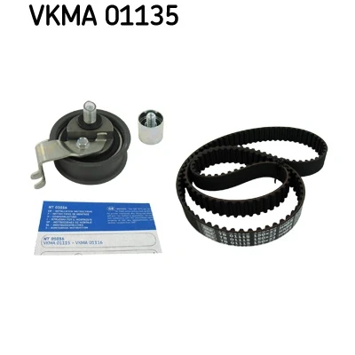 Abbildung von SKF VKMA 01135 Zahnriemensatz 150 mit abgerundetem Zahnprofil AUDI: A6 C5 Avant, Limousine, A3 Schrägheck, VOLKSWAGEN: Golf 4 Schrägheck