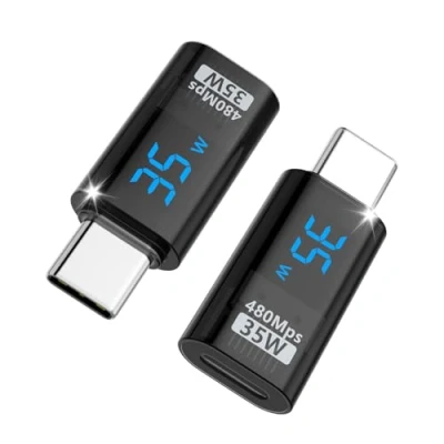 Abbildung von MoKo Lightning auf USB C Adapter mit LED Display, 35W PD Schnellladung für iPhone16/16 Pro Max/iPhone 15 Max, Galaxy S24/S23, Nicht Audio/OTG