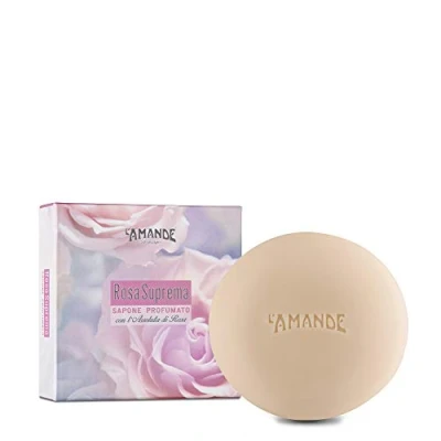 Abbildung von La Amande Rosa Suprema Duftseife in Geschenkverpackung 150 g