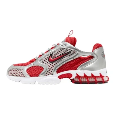 Abbildung von Nike Sportswear AIR ZOOM Spiridon CAGE 2 Sneaker low, Herren, Größe: 40.5, Track red/white/metallic silver/black Textil/synthetik