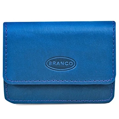 Abbildung von Branco Mini Geldbörse Sehr Kleine / Münzbörse, Leder Azur Blau, 108