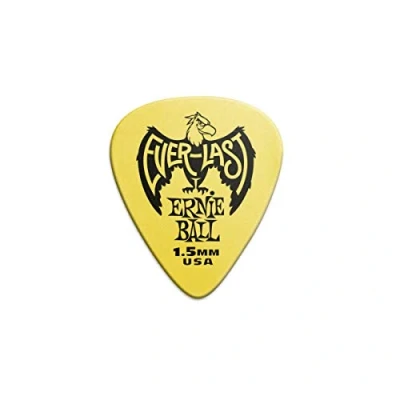 Abbildung von Ernie Ball 1,5 mm Yellow Everlast Picks, 12er Pack