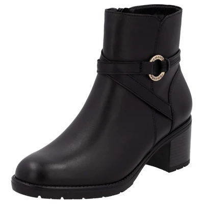Abbildung von Remonte Stiefelette, Blockabsatz, Herbstmode, Businessschuh mit Innenreißverschluss