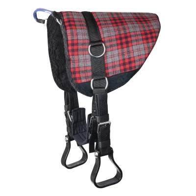 Abbildung von Waldhausen Bareback Pad Grau/Rot Kariert Shetland