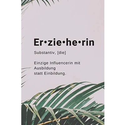 Abbildung von Erzieherin Influencerin Notizbuch: 120 Seiten I 6x9 Format DIN A5 Tagebuch Journal Dot Grid/gepunktet