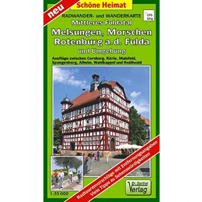 Abbildung von Radwander und Wanderkarte Mittleres Fuldatal, Melsungen, Morschen, Rotenburg a.d. Fulda Umgebung: Ausflüge zwischen Cornberg, Körle, Malsfeld, ... Knüllwald. Maßstab 1:35000 (Schöne Heimat)