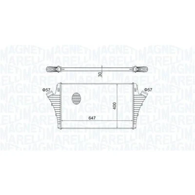 Abbildung von MAGNETI MARELLI 351319204650 Ladeluftkühler OPEL: Vectra C Caravan, Signum CC, Limousine, SAAB: 9 3 Kombi, 3X Kombi