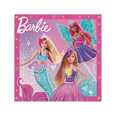 Abbildung von Barbie Fantasy Servietten 33x33cm 20 Teile