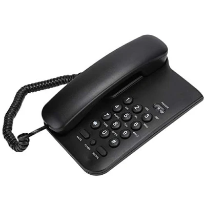 Abbildung von Garsent Schnurgebundenes Telefon, Freisprech Festnetztelefon mit großer Taste für das Home Office des Hotels.(Schwarz)