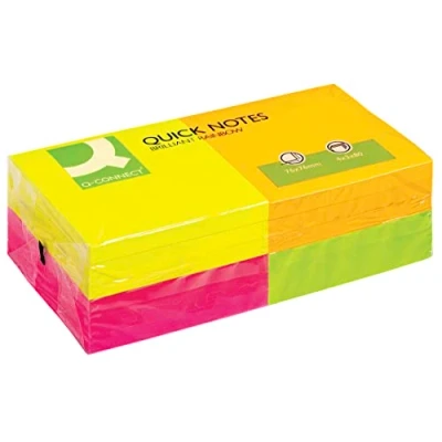 Abbildung von Q Connect KF10508 Haftnotizen Quick Notes brilliantfarben