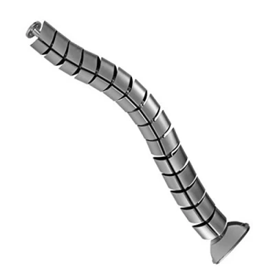 Abbildung von Maclean MC 768 Kabel Organizer Kabelführung Kabelschlauch für Schreibtisch mit Längeregulierung 75cm (Silber)