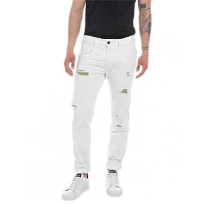 Abbildung von Replay Herren Jeans Anbass Slim Fit Broken Edge, Optical White 001 (Weiß), 34W / 30L