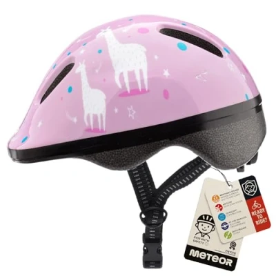 Abbildung von meteor® Fahrradhelm MV6 2 Kinder &amp; Jugendhelme: Radhelm für Radfahrer Radsport; Hoverboard, Inline Skate BMX Fahrrad Scooter Entwickelt die Sicherheit der jüngsten Benutze