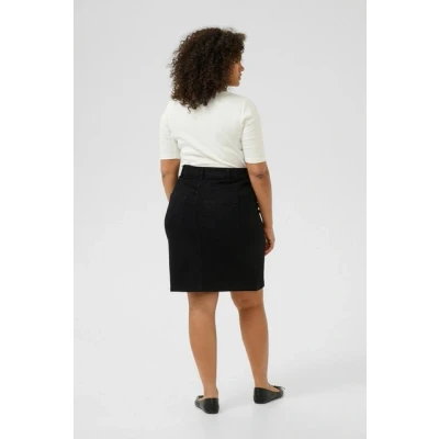 Abbildung von Kaffe Curve Laurina Bleistiftrock, Damen, Größe: 48, Black deep