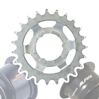 Abbildung von F26 Shimano Fahrrad Nexus/Alfine Getriebenaben Verschleiss Teil Service Wartung Austausch Naben Ersatz Ritzel (Silber 23 Zähne)