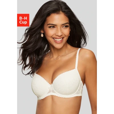 Abbildung von Lascana Padded Bügel BH, Damen, Größe: 85G, Creme
