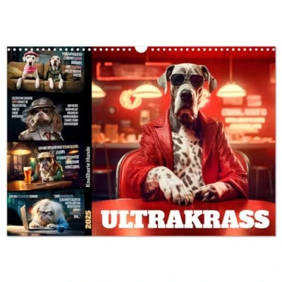 Abbildung von ULTRAKRASS Knallharte Hunde (Wandkalender 2025 DIN A3 quer), CALVENDO Monatskalender