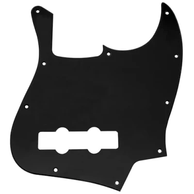 Abbildung von Musiclily 10 Löcher J Bass Pickguard JB Schlagbrett für Fender American/Mexican Standard Jazz Bass,1 lagig Schwarz