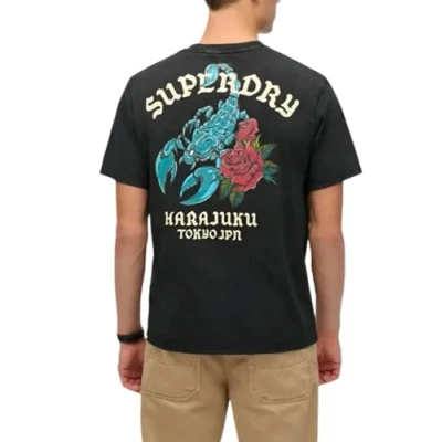 Abbildung von Superdry NEO TRAD Tattoo Tshirt print, Herren, Größe: Large, Black