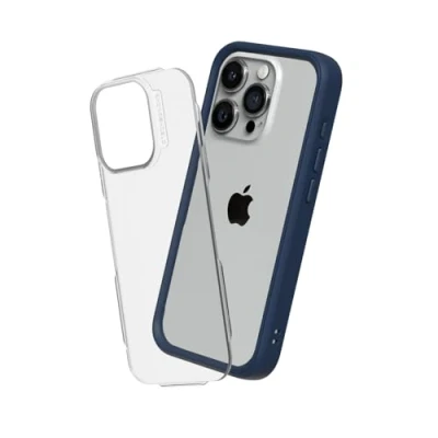 Abbildung von RhinoShield Modulares Case kompatibel mit [iPhone 15 Pro] Mod NX Anpassbare &amp; stoßdämpfende Schutzhülle im schlanken Design 3.5 Meter Fallschutz Marineblau
