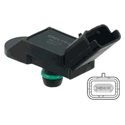 Abbildung von DELPHI PS10192 Sensor, Saugrohrdruck PEUGEOT: 207 Schrägheck, CC, 308 I SW, MINI: Clubman, Cabrio, CITROËN: C4 Picasso 1