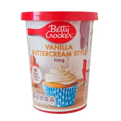Abbildung von Betty Crocker Vanilla Buttercream Style Icing 2X 400g (800g) Vanille Buttercreme Zuckerglasur