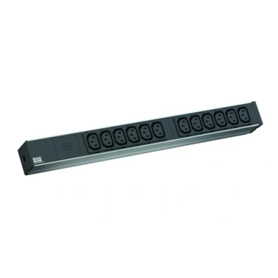 Abbildung von BACHMANN IT PDU Alu 19&quot; 1HE 12 x C13 Buchse, Zuleitung C14 Stecker