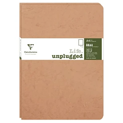Abbildung von Clairefontaine 733086C Age Bag DUO Set aus 2 Notizheften 21x29,7cm , geheftet, 48 Blatt 90g, blanko Braun, 1