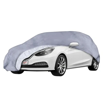 Abbildung von WALSER Premium Autoplane All Weather Premium, Autogarage wetterfest, Vollgarage wasserdicht, UV Sonnenschutzplane, Autoabdeckung Größe 4