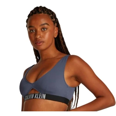 Abbildung von Calvin Klein Swimwear Bralette Bikinitop, Damen, Größe: Small, Grisaille