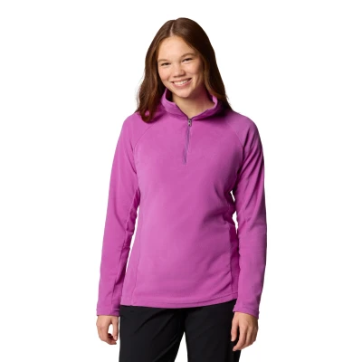 Abbildung von Columbia GLACIAL 1/2 ZIP Fleecepullover, Damen, Größe: Large, Razzle