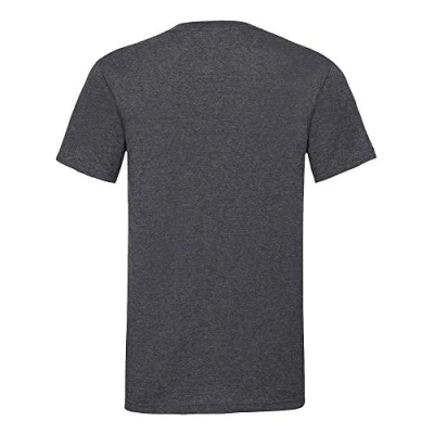 Abbildung von Fruit of the Loom Valueweight T Shirt für Männer mit V Ausschnitt, kurzärmlig (L) (Dunkelgrau meliert)