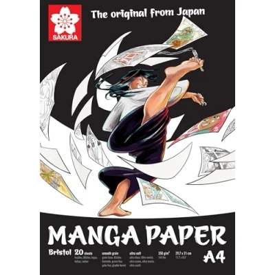 Abbildung von Sakura Zeichenpapier Manga Papier, 20 Blatt
