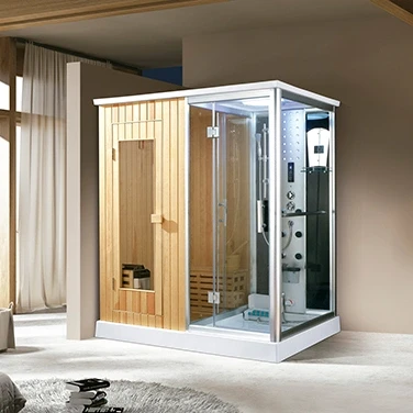 Abbildung von finnische Sauna und Dampfdusche 170x120 cm mit Aluminiumrahmen komplettem Zubehör Tropenbrause Sitzf
