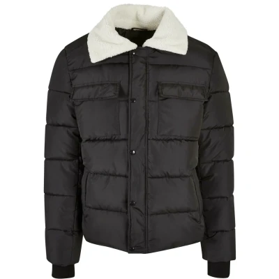 Abbildung von Urban Classics Herren Sherpa Collar Padded Winterjacke, Herren, Größe: XL, Black