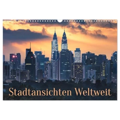 Abbildung von Stadtansichten Weltweit (Wandkalender 2025 DIN A3 quer), CALVENDO Monatskalender