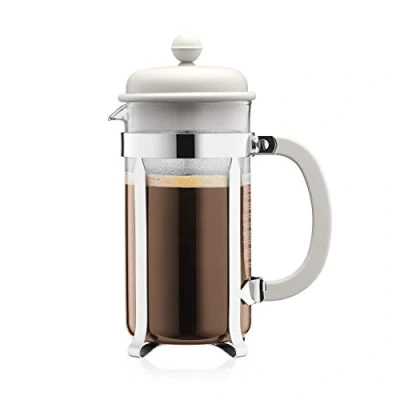 Abbildung von Bodum CAFFETTIERA Kaffeebereiter (French Press System, Permanent Edelstahlfilter, 1,0 liters) cremefarben