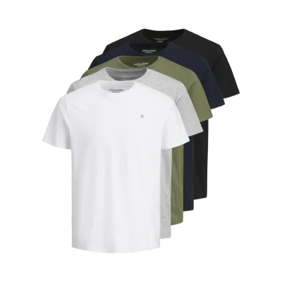 Abbildung von Jack &amp; Jones 5 PACK Tshirt basic, Herren, Größe: Large, White