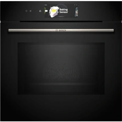 Abbildung von BOSCH Backofen mit Mikrowelle &quot;HMG778NB1&quot;, Serie 8, HMG778NB1, 1 fach Teleskopauszug, Pyrolyse Selbstreinigung