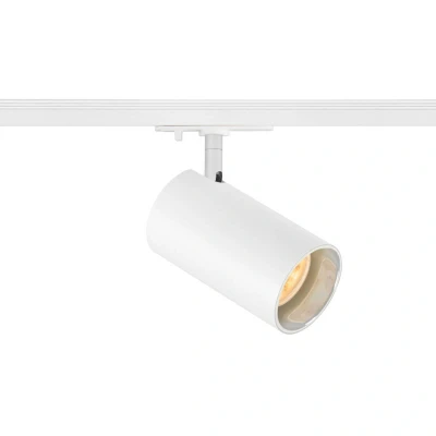 Abbildung von SLV ASTO TUBE 1 Phasen Spot, Stromschienenleuchte, Innenbeleuchtung für Wohnzimmer, Schlafzimmer, Küche, Diele Kinderzimmer Aluminium, zylindrisch, GU10, max. 1x10W, weiß