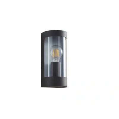 Abbildung von Lindby Außenwandlampe Junias, 24cm, anthrazit, Edelstahl