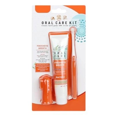Abbildung von Hunde Zahnpflege Set, Hundezahnpasta Gegen Zahnstein Set,mit Zahncreme für und Fingerling Hundezahnbürste,Hundezahnpasta Mundgeruch
